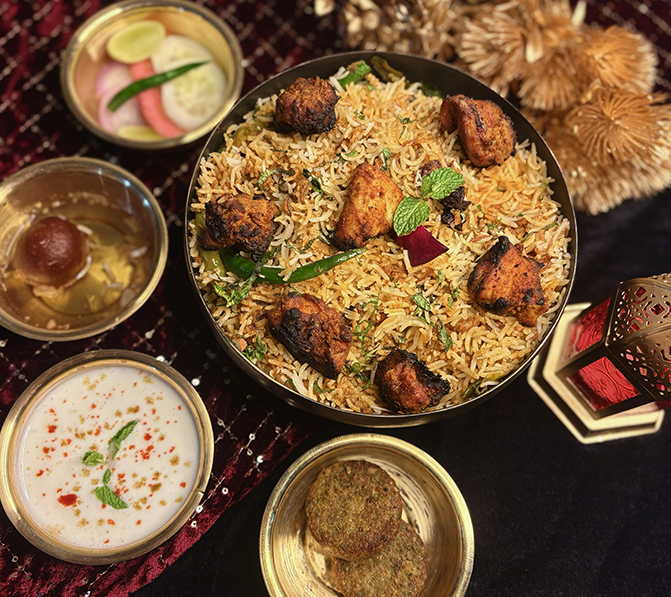 chicken tikka biryani thali