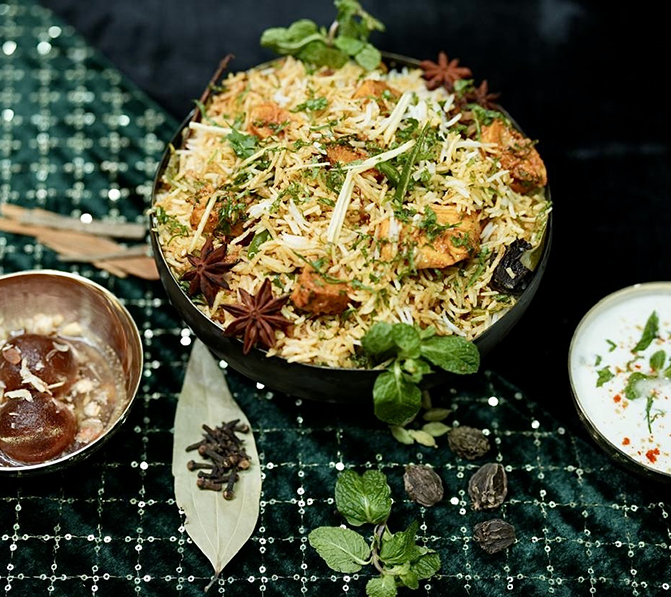 Chicken Tikka Biryani Thali
